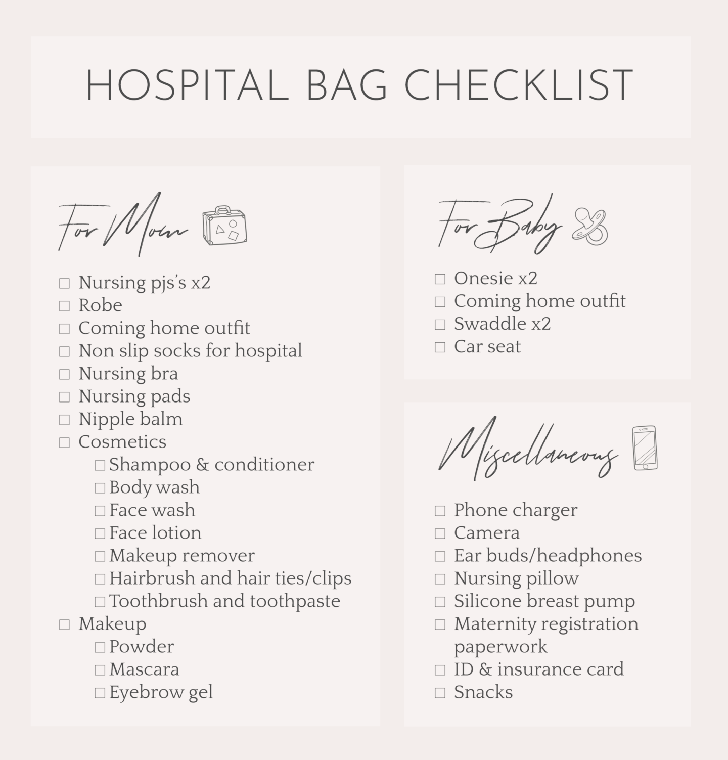 5 Hospital Bag Essentials